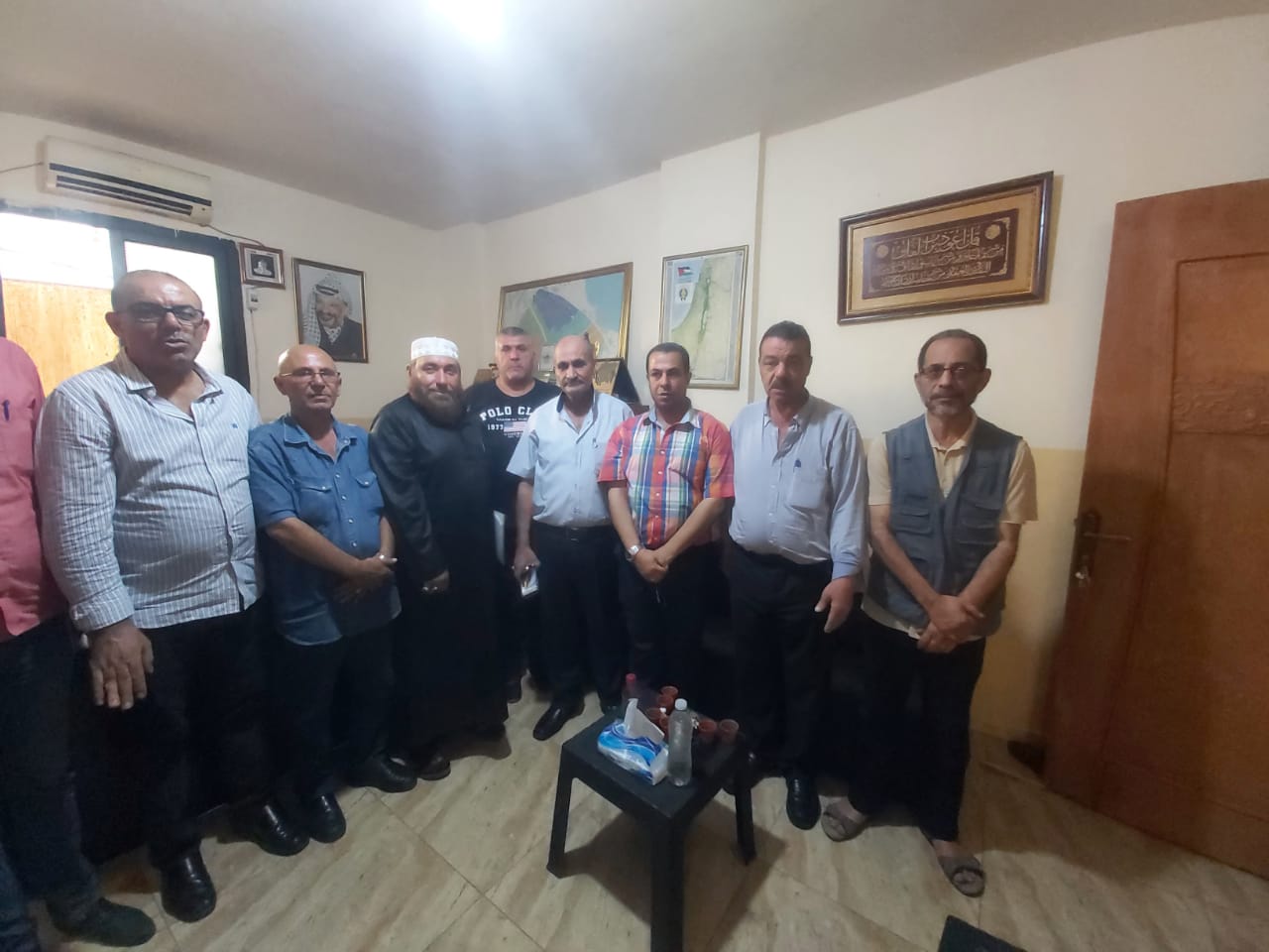 هيئة دعم الدفاع المدني الفلسطيني في مخيم نهر البارد تزور حركة فتح وفصائل منظمة التحرير