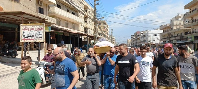 جنازة أختكم الحاجه سعيده ابراهيم السيد من أهالي سعسع الكرام ومن سكان مخيم نهرالبارد.