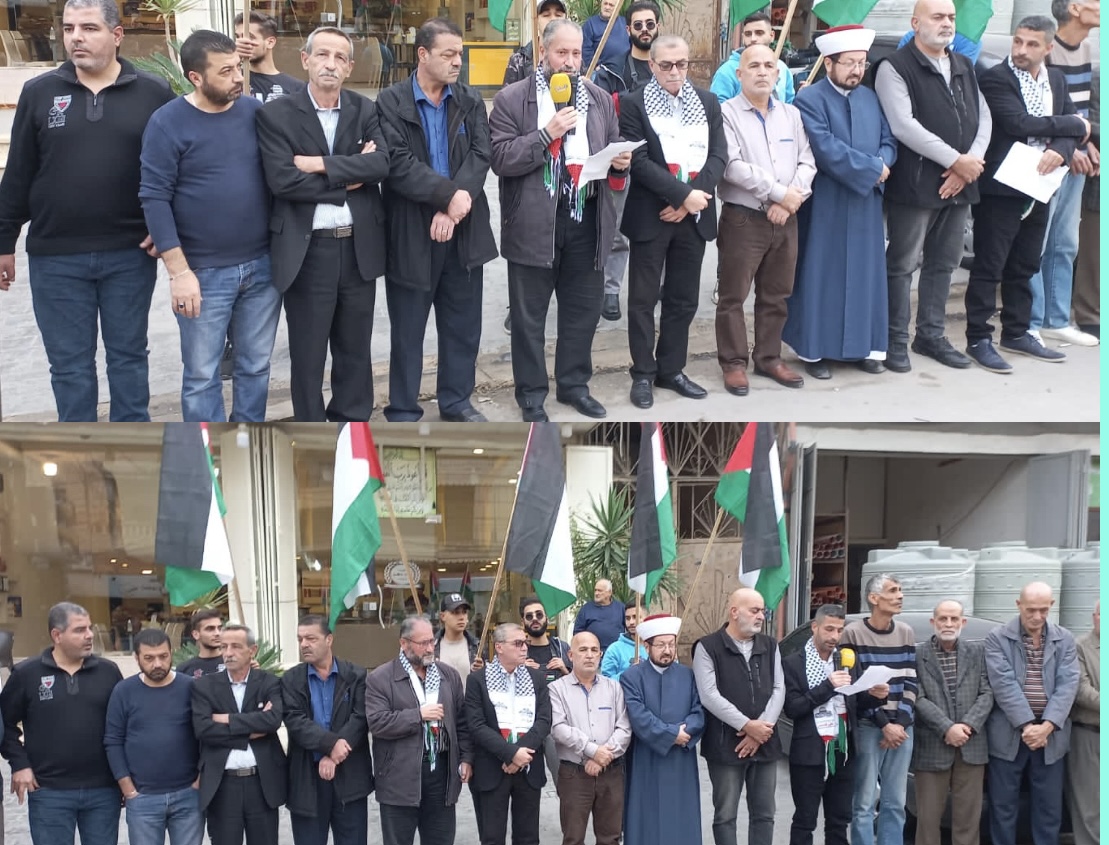 وقفة تضامنية لاتحاد المهندسين الفلسطينيين في نهر البارد تنديداً بالمجازر الصهيونية