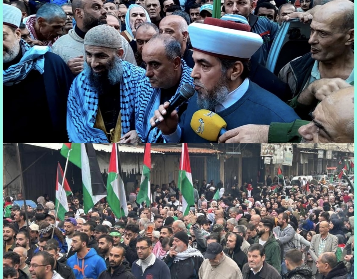 مسيرة غضب في مخيم نهر البارد نصرة لأهلنا في غزة العزة