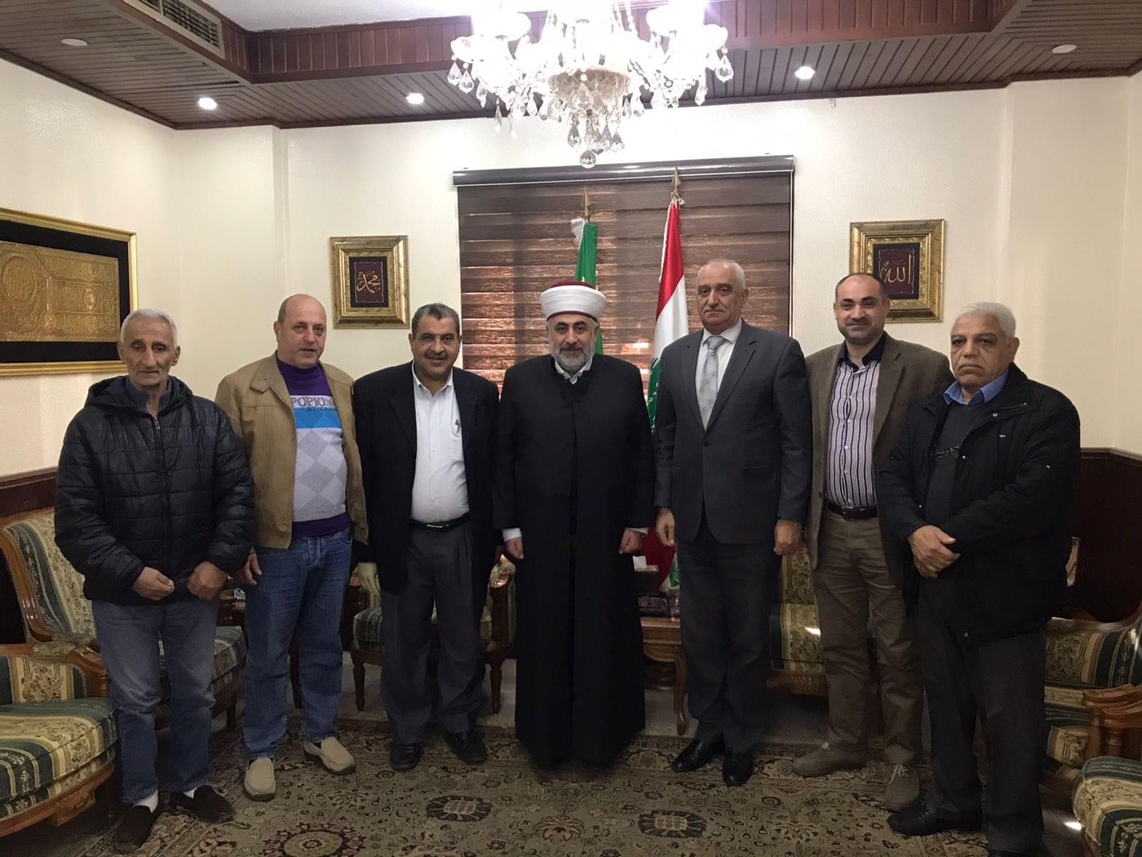 الديمقراطية تلتقي رئيس المجلس الاسلامي العلوي في لبنان الشيخ علي قدو