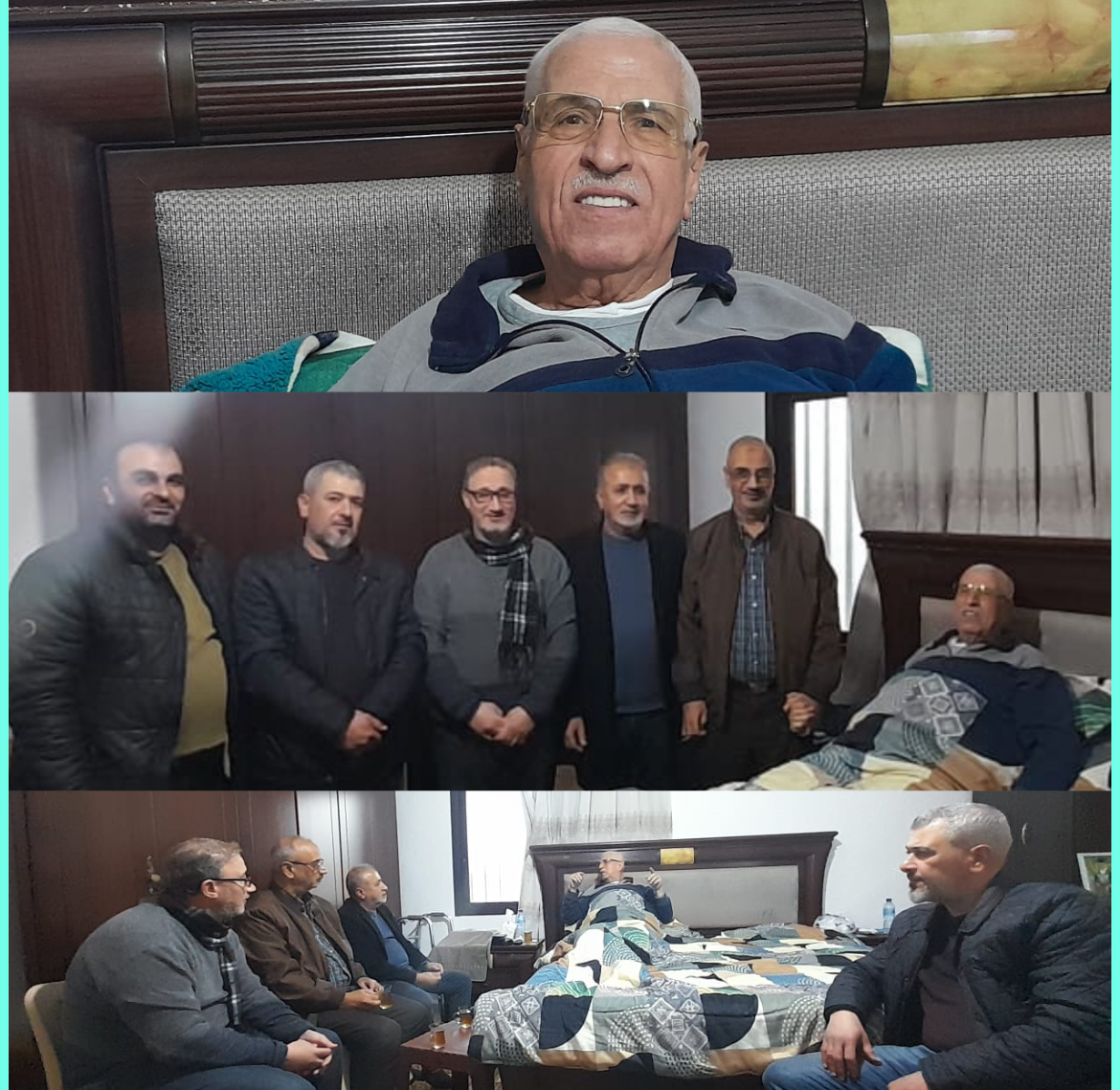 وفد من موقع "طيور البارد الاعلامي" يعود الحاج أبو وليد غنيم في نهر البارد