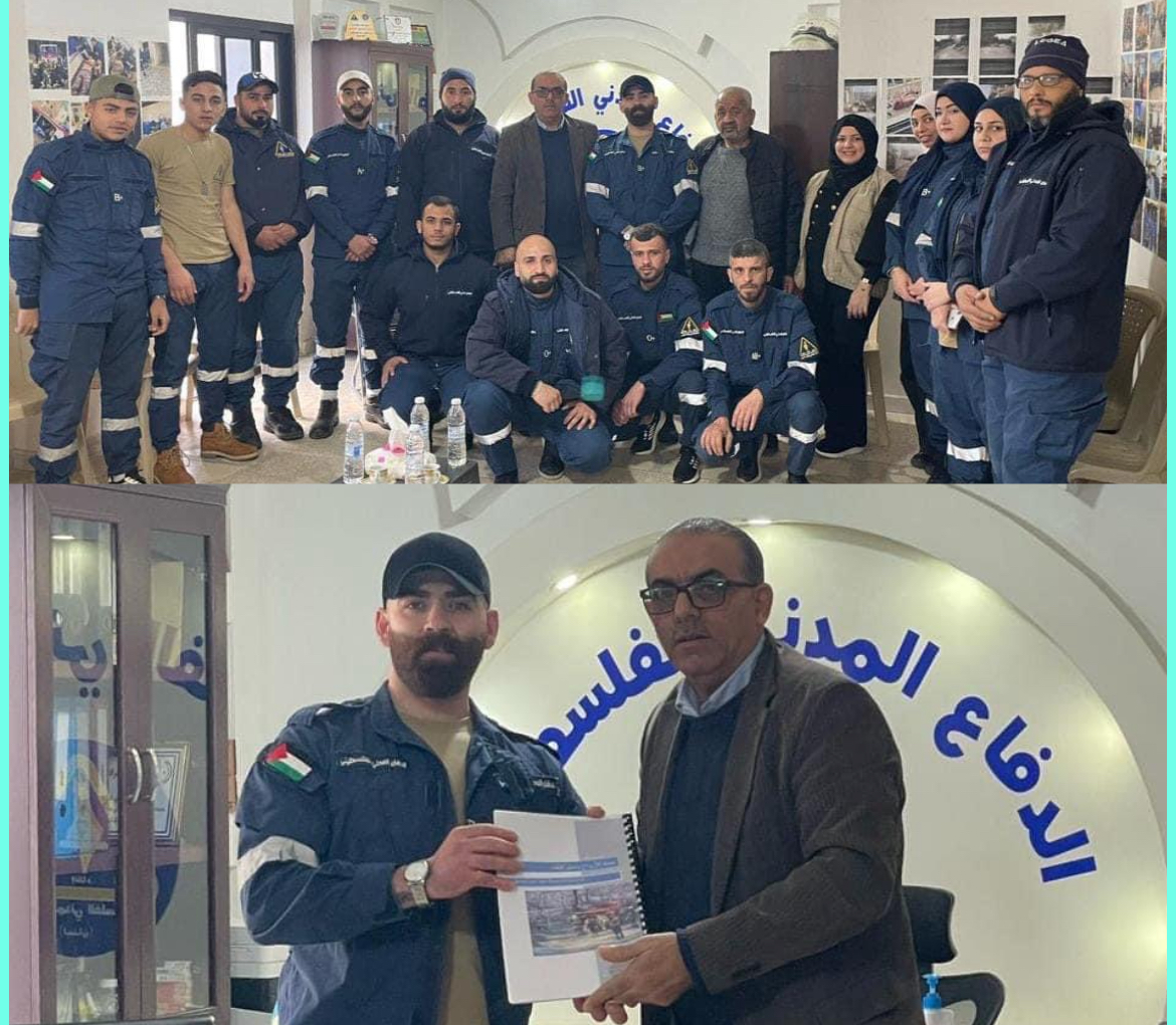 حركة "فتح" في الشمال تزور مركز الدفاع المدني الفلسطيني فوج "مخيم البداوي"