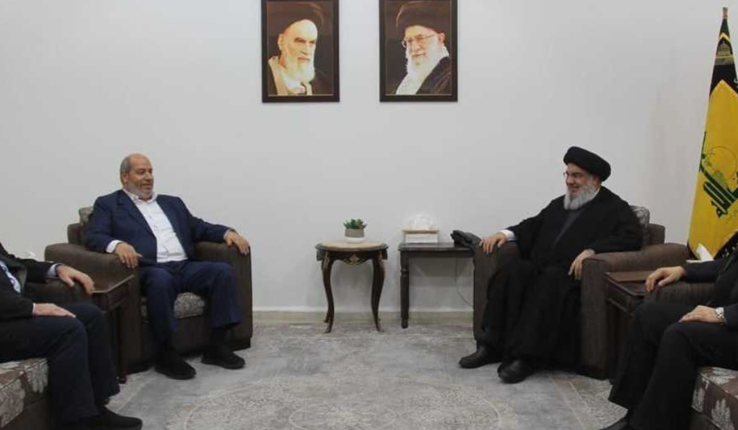 نصرالله استقبل و فدا قياديا من حماس