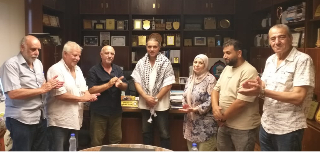 الفري يستقبل وفد "الاتحاد العام للفنانين الفلسطينيين"