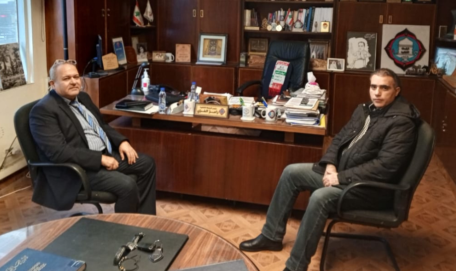 الفري يستقبل مقرر "لجنة الإغاثة ومتابعة الكوارث في نقابة المحامين"