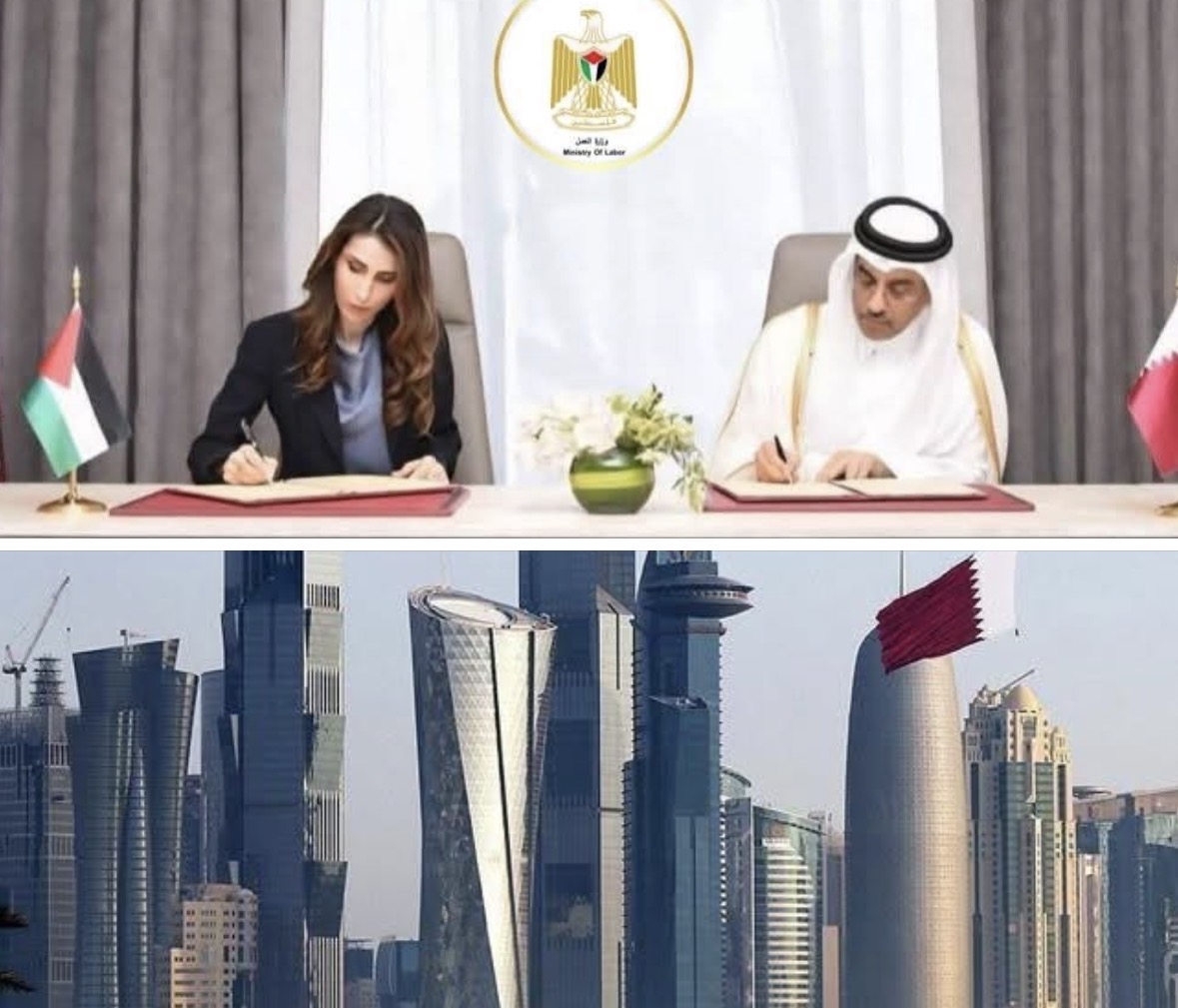 بناء على قرار الأمير القطري، الشيخ تميم بن حمد آل ثاني، باستقدام عمال فلسطينيين، للعمل في البلاد،