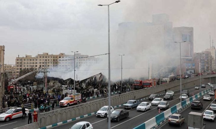 تدمير سوق تجاري في طهران إثر حريق هائل- (شاهد)