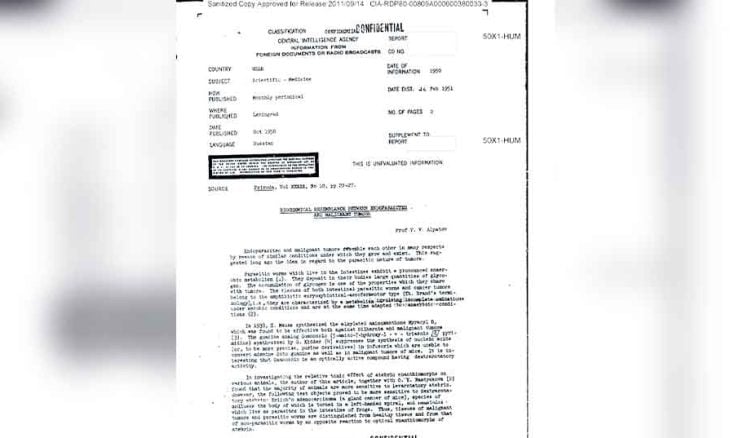 وثيقة سرية عمرها 75 عاماً تتضمن علاجاً للسرطان.. هل أخفاها الأمريكيون عمداً؟