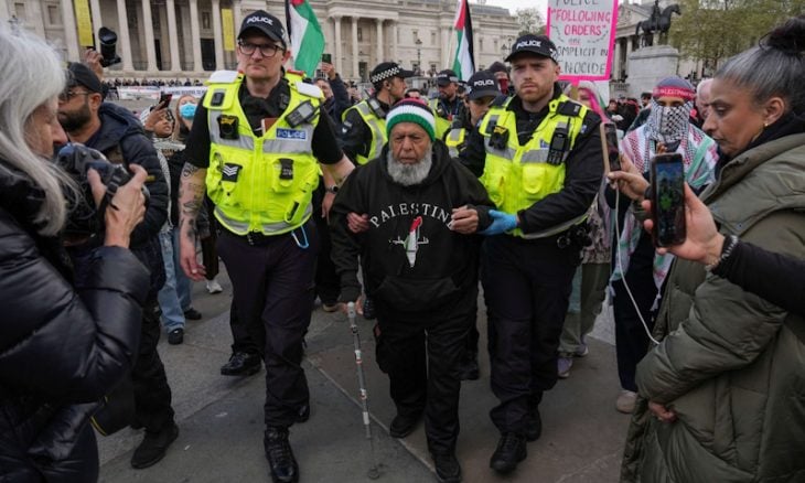 شرطة لندن توقف نحو 500 شخص خلال تظاهرة داعمة لمنظمة “فلسطين أكشن”