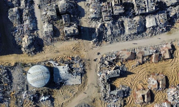 مشاهد جوية تظهر الدمار الواسع الذي لحق بشمال قطاع غزة