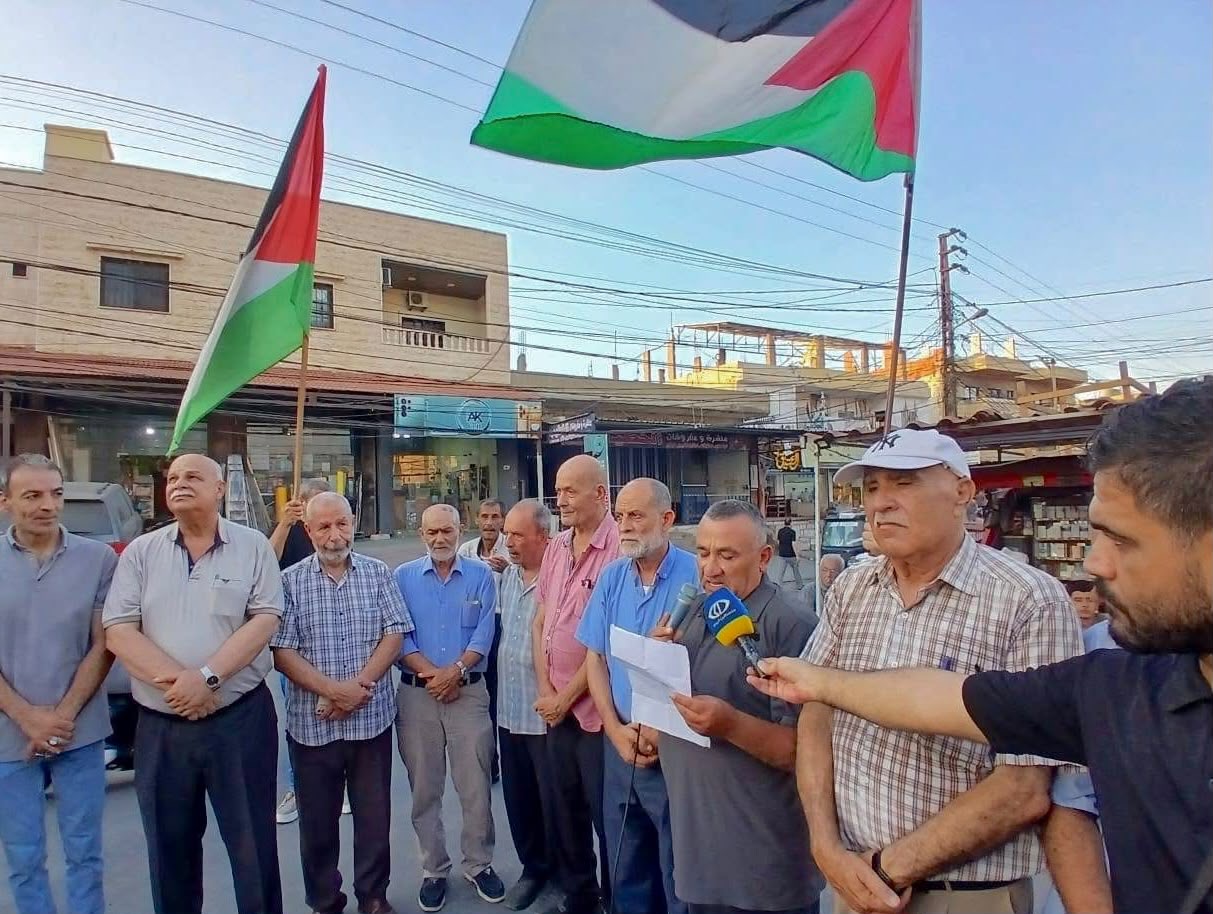وقفة في مخيم نهر البارد بذكرى احراق المسجد الأقصى و استنكاراً للعدوان الصهيوني على غزة و الجنوب و سوريا